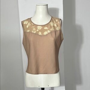 Vintage Tan Floral Tank Top